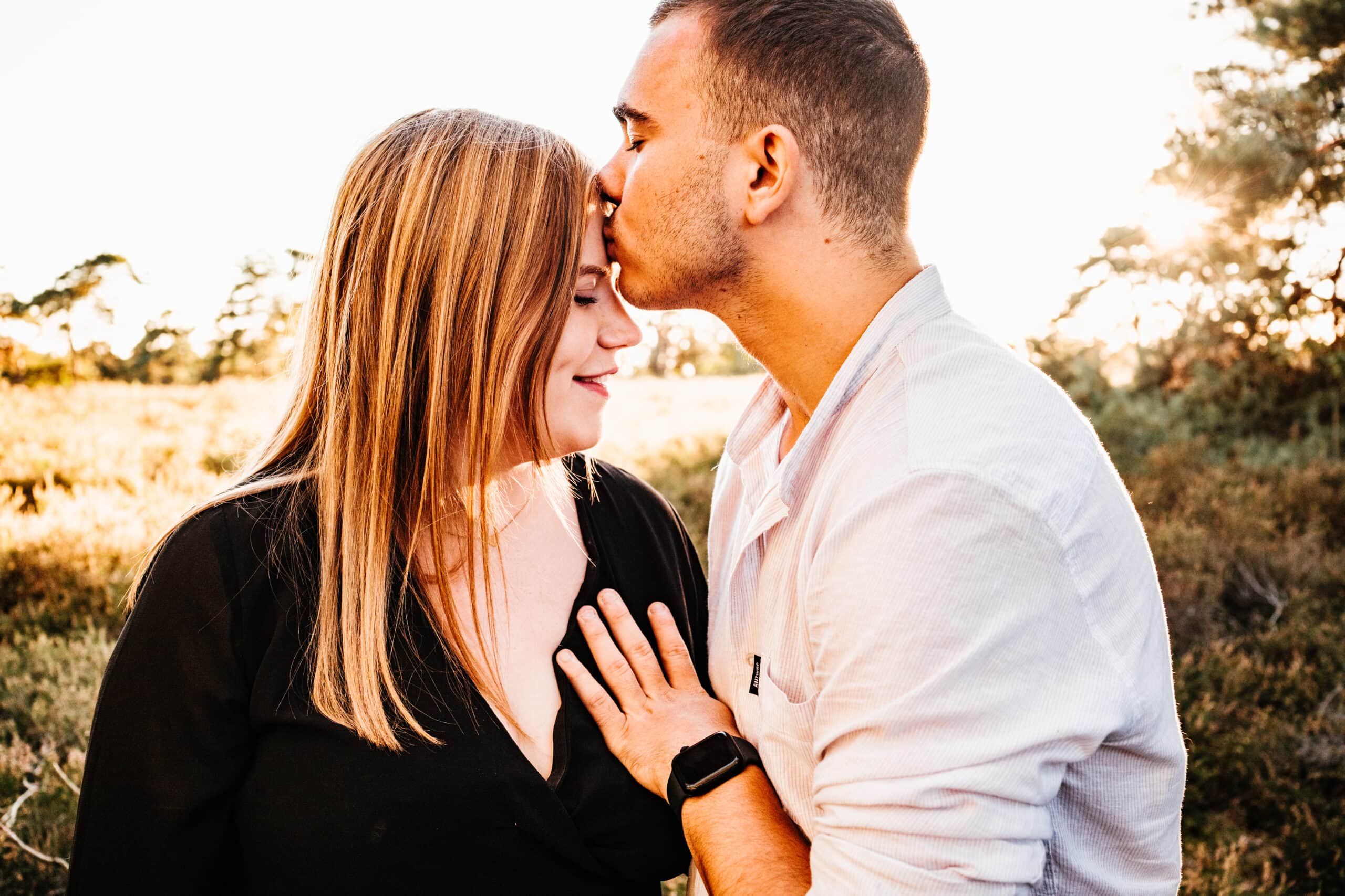 loveshoot bij ondergaande zon